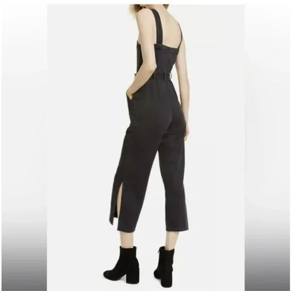 OAT Cotton Wide-Leg Denim Jumpsuit - size 6 - Picture 2 of 3